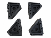 Heavy Duty Solid Rubber Wheel Chock Set of 4